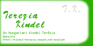 terezia kindel business card